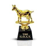 Vaulted Skulls & Co Goat Trophy | Greatest of All Time Trophy (G.O.A.T) | G.O.A.T Trophy | Sports Team Trophies | Funny Office Trophy | Gold/Black | 3"