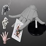 Flexible Artists Hand Model, 1/1 Scale Adjustable Drawing Mannequin, Lively Manikin Figure Hand Model for Desk Decoration, Sketching, Drawing, Painting (Grey Right)