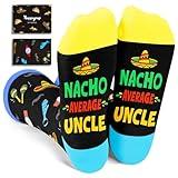 HAPPYPOP Favorite Uncle Gifts For Men - Great Uncle Gifts From Niece Nephew, Funny Men Socks
