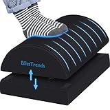 BlissTrends Foot Rest for Under Desk at Work-Versatile Foot Stool with Washable Cover-Comfortable Footrest with 2 Adjustable Heights for Car,Home and Office to Relieve Back,Lumbar,Knee Pain-Black