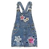 Peacolate 4-11T Little&Big Girls Jumper Dress Casual Strap Denim Overalls (10-11T,Star)