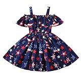 Baby Toddler Girl 4th of July Dress USA Flag Skirt Star Stripe Dress Veterans Day Outfits Patriot Day Outfits