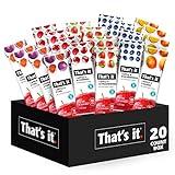 Fruit Bars Snack Gift Box (20 Pack) - 100% Natural, Gluten-Free, Vegan Fruit Snacks Variety Pack