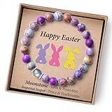 THEMEROL Easter Basket Stuffers for Toddler Teens Gifts for Kids Girls Egg Fillers Adults Women Outfit Cards 7 11 Moonstone Bracelet