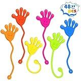 Sticky Hands Bulk 48 PCS Party Favors for Kids 4-8 8-12 Stretchy Sticky Hand Toy Goodie Bag Stuffers Fillers Treasure Box Toys for Classroom Prizes End of Year Student Gifts Birthday Party Supplies