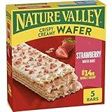 Nature Valley Strawberry Crispy Creamy Wafer Bars, Made With Whole Grain, 5 Bars, 6.5 oz Box