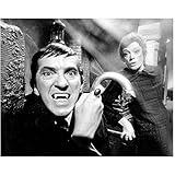 Dark Shadows (TV Series '66-'71) 8x10 Photo Jonathan Frid B&W Wearing Fangs While Holding Cane Pose 1 kn