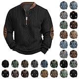 LYKCL sweatshirt for men waffle knit hoodies for men zip up corduroy hoodies for men, cool hoodies mens quarter zip sweater pullover unisex hoodies prime try before you buy men