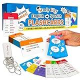 500+ English-Spanish Flash Cards for Adults and Kids 15+, 270 Spanish Verb Conjugation, Nouns, Adjectives, and Phrases to Learn Spanish for Adult Beginners