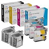 LD Compatible Ink Cartridge Replacements for Brother LC209 & LC205 Super High Yield (2 Black, 1 Cyan, 1 Magenta, 1 Yellow, 5-Pack) Compatible w MFC-J4320DW MFC-J4420DW MFC-J5520DW MFC-J5620DW and more
