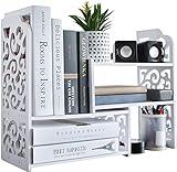 YGYQZ Small Bookshelf for Desktop Storage, Mini Cute Office Desk Shelves White Versatility Organizers for Women, Kids