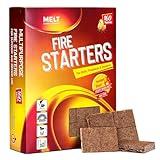 Fire Starter Squares, 160 pcs - Fire Starters for Campfires, Grill, Outdoor Fire Pit, Fireplace, BBQ - Fire Starter Kit, Water Resistant & Odorless - Camping Accessories