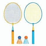 Franklin Sports Badminton Racket Set - Smashminton, Oversize - 2 Player Backyard Youth Set with Birdies For Kids