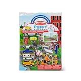 Melissa & Doug Vehicles Puffy Sticker Play Set Travel Toy with Double-Sided Background, 32 Reusable Puffy Stickers