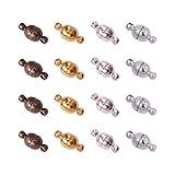 PH PandaHall 100 Sets Brass Magnetic Clasps Mixed Color Round Magnet Converter Jewelry Clasps Buckle Ball for Bracelet Necklace Jewelry DIY Making