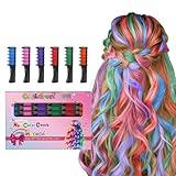 New Hair Chalk Comb Temporary Hair Color Dye for Girls Kids, Washable Hair Chalk for Girls Age 4 5 6 7 8 9 10-12 Birthday Christmas New Year Cosplay Hair DIY Party