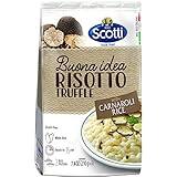 Riso Scotti Truffle Seasoned Risotto, Carnarolli Rice, Ready Meal, Easy to Cook, Italian Seasoned Risotto, Easy Dinner Side Dish, Just Add Water and Heat, 7.4 oz, 2-3 Servings