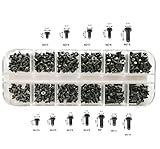 Persberg 360pcs 12sizes Laptop Notebook Tiny Computer Replacement electronic Screws Assortment Kit Black,M2 M2.5 M3,for Lenovo Toshiba Gateway Samsung HP IBM Dell Sony Acer Asus Hard Disk SATA SSD M.2