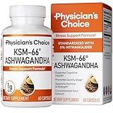 KSM-66 Ashwagandha Root Powder Extract - Stress, Mood, & Athletic Support - 1,000 MG of Clinically Studied KSM66 & Black Pepper for Maximum Absorption - 5% Withanolides - 60 Vegan Capsules