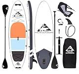 Polar Outdoors by Roc Inflatable Stand Up Paddle Board with Premium SUP Paddle Board Accessories, Wide Stable Design, Non-Slip Comfort Deck for Youth & Adults (Trail W/Kayak Seat)