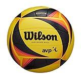 WILSON AVP OPTX Game Volleyball - Official Size, Yellow/Black