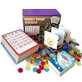 Yuanhe Complete Bingo Game Set - 100 Bingo Cards,1000 Chips and Deck of Calling Cards for Family,Large Groups,Parties,Game Nights