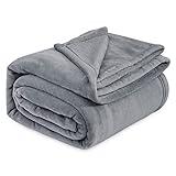 Bedsure Fleece King Size Blankets for Bed Grey - Soft Lightweight Plush Cozy Fuzzy Luxury Warm Winter Blanket Microfiber, 108x90 inches