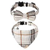 Faleela Breakaway Cat Collar with Bells - 2 Pack Cat Collar with Bells, Cat Collars with Bandana, Accessories for Pet Collars, Adjustable for Cats and Small Dogs