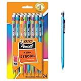 BIC Xtra Strong Mechanical Pencils with Erasers, Thick Point (0.9mm), 24-Count, Mechanical Pencils for School or Office Supplies
