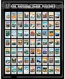 Gunjovi 63 National Parks Scratch Off Poster – Travel Gift Bucket Park List Of United States– Road Trip Adventure Checklist Pin Pop Chart (National Park)