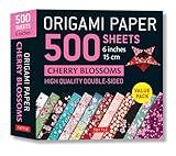 Origami Paper 500 sheets Cherry Blossoms 6" (15 cm): Tuttle Origami Paper: Double-Sided Origami Sheets Printed with 12 Different Patterns (Instructions for 6 Projects Included)