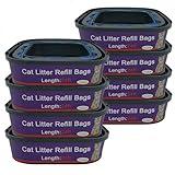 8 Pack Cat Litter Refill Bags Cartridge Compatible with Genie Cat Litter Standard and Plus Pails