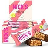 Nick’s Peanut Butter Protein Bars – 12-Count Box | High Protein, Low Calories, Low Carbs, Keto Friendly, No Added Sugar