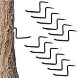 JMIATRY 12 Packs 5 inch Screw-in Tree Steps for Hunting Anti-Slip Bow Hooks Self Tapping Screw Mount Hunting Tree Stand Steps, Hold 705 Lbs Per Tree Steps