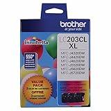 Brother MFC-J5520DW High Yield C/M/Y Ink Cartridge 3-Pack (Includes OEM# LC203C, LC203M, LC203Y) (3 x 550 Yield)