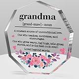 Grandma Gifts from Grandchildren Thank You Gift for Grandma Best Grandma Ever Birthday Christmas Gift for Grandmother Nana GiGi Great Grandma Gammy Grandma Definition Acrylic Decorative Signs Plaques