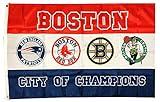 Boston City of Champions Sport Teams House Garden Flag Wall Banner 3x5Feet