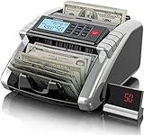 Aneken Money Counter Machine with Value Count, Dollar, Euro UV/MG/IR/DD/DBL/HLF/CHN Counterfeit Detection Bill Counter, Add and Batch Modes, Cash Counter with LCD Display