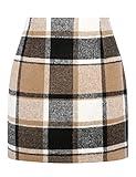 Fall Clothes for Women 2024 Fashion Outfits Trendy Flannels Clothing Winter Plaid Dresses Mini Skirt, Brown New, L