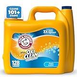ARM & HAMMER Plus OxiClean Stain Fighters Liquid Laundry Detergent, Fresh Scent, 166.5 fl oz, 128 Loads