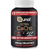 Qunol Ultra CoQ10 100mg Softgels- 3x Better Absorption, Antioxidant for Heart Health & Energy Production, Coenzyme Q10 Vitamins and Supplements, 3 Month Supply, 90 Count