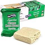 Sugarless Sesame Halva Snacks Vanilla Flavors - Delicious Sweet Israeli Mini Snacks Sesame Tahini Bars for Melt-in-Your Mouth Delight, Perfect Halvah for Any Occasion - Vegan, Kosher - 11 Pack, 9.7 Oz