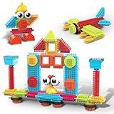 Picasso Toys 41pc Hedgehog Block Building Blocks Construction Toy Set w/IdeaBook Learning Playset None Magnetic STEM STEAM Educational Kit Child Brain Development Preschool Kindergarten PTB41