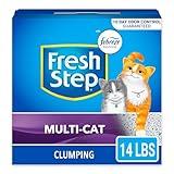 Fresh Step Clumping Cat Litter Multi-Cat Extra Strength Formula With Febreze Freshness, Multi Cat Litter With Ammonia Block Technology, 14 lb. Box