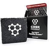 CRBN Pickleball Paddle Eraser, Best Carbon Fiber Pickle Ball Racket Cleaner, Fast & Easy Rubber Bar to Remove Ball Residue, Dirt, & Minor Scrapes/Scratches - Patent Pending