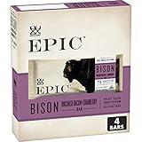 EPIC Bison Bacon Cranberry Bars, Paleo Friendly, Gluten Free, 4 ct, 1.3 oz Bars