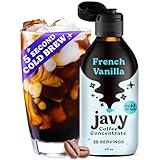 Javy Coffee Concentrate - Cold Brew Coffee, Perfect for Instant Iced Coffee, Cold Brewed Coffee and Hot Coffee, 35 Servings - French Vanilla