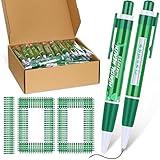 100 Pcs Mental Health Awareness Items Green Ribbon Message Pens World Mental Health Day Retractable Ballpoint Pen for School Nonprofit Organization Charity Classroom Supply Kid Gift 1.0 mm Black Ink