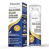 Psecici Scar Cream,Silicone Scar Gel,Advanced Scar Gel,Scar Removal Cream For Surgical Scars,Burn,Acne,Stretch Mark,Keloid Bump,C Section Scars 1.7 oz(50g)