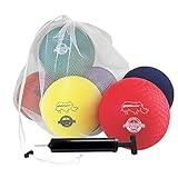 Champion Sports RSPG7SET Playground Ball Set: Six 7 Inch Rhino Skin Soft Inflatable Balls Includes Storage Bag and Pump